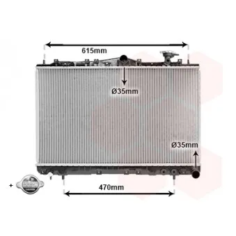 Radiateur, refroidissement du moteur VAN WEZEL 82002056