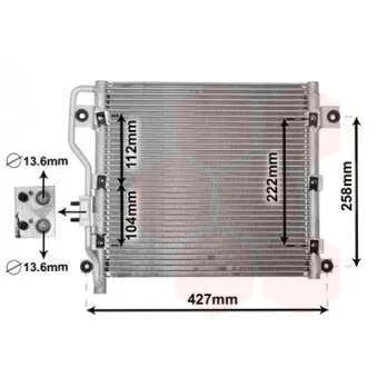 Condenseur, climatisation VAN WEZEL 82005376