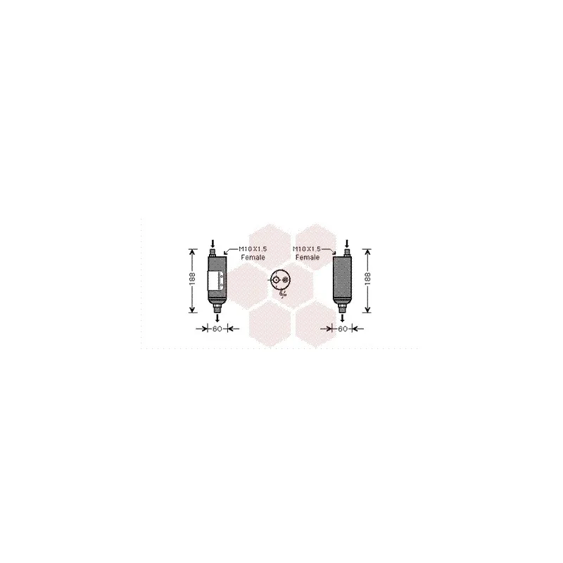 Filtre déshydratant, climatisation VAN WEZEL 8200D128