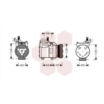 Compresseur, climatisation VAN WEZEL 8200K093