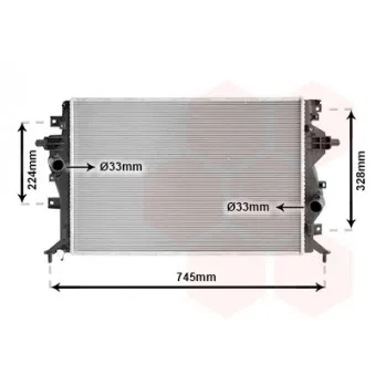 Radiateur, refroidissement du moteur VAN WEZEL 82012720