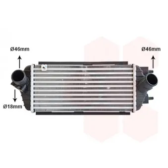 Intercooler, échangeur VAN WEZEL 82014710