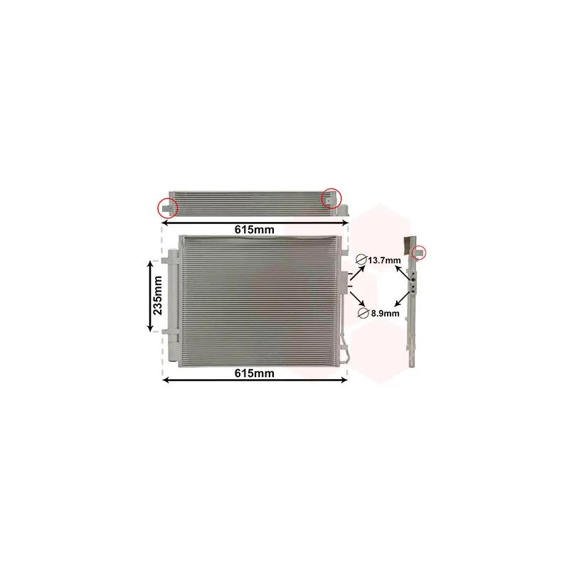Condenseur, climatisation VAN WEZEL 82015708