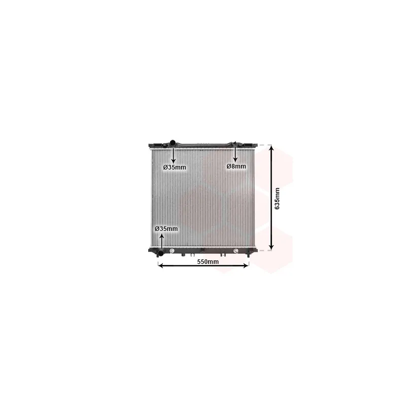 Radiateur, refroidissement du moteur VAN WEZEL 83002175
