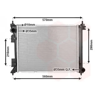 Radiateur, refroidissement du moteur VAN WEZEL