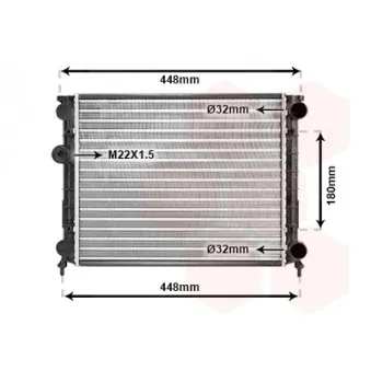 Radiateur, refroidissement du moteur VAN WEZEL