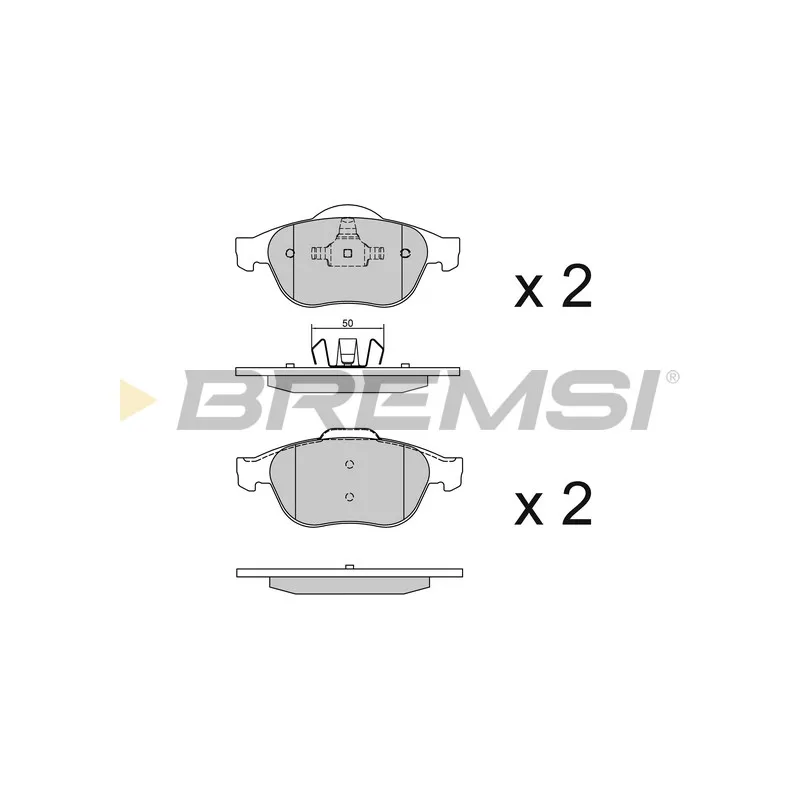 Jeu de 4 plaquettes de frein avant BREMSI BP2970