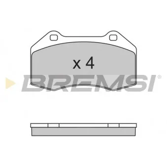 Jeu de 4 plaquettes de frein avant BREMSI BP3355