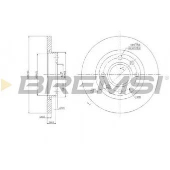 Jeu de 2 disques de frein avant BREMSI CD6995S