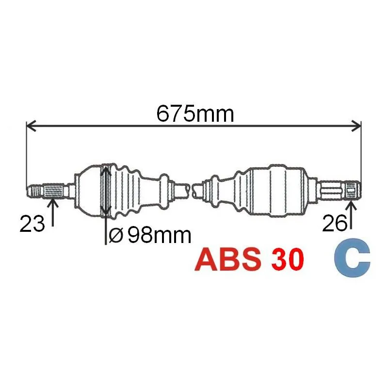 Arbre de transmission GRESA T5876 Z