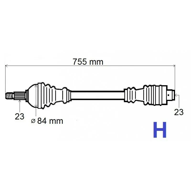 Arbre de transmission GRESA T6005