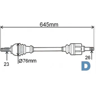 Arbre de transmission GRESA T6062