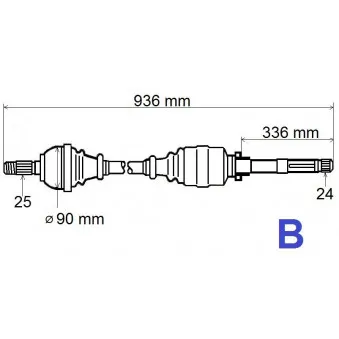 Arbre de transmission GRESA T6065