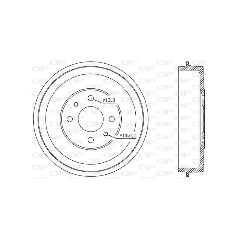 Tambour de frein OPEN PARTS BAD9002.10