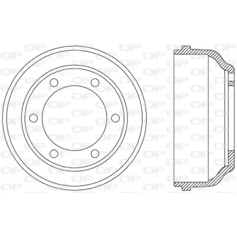 Tambour de frein OPEN PARTS BAD9022.10