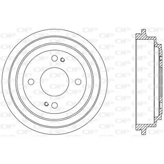 Tambour de frein OPEN PARTS BAD9080.10