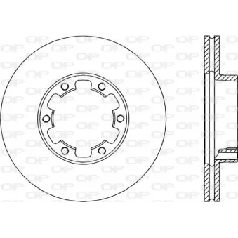 Jeu de 2 disques de frein avant OPEN PARTS BDA1398.20