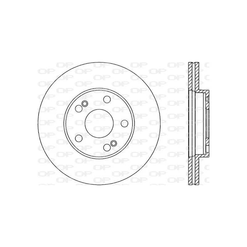 Jeu de 2 disques de frein avant OPEN PARTS BDA1465.20