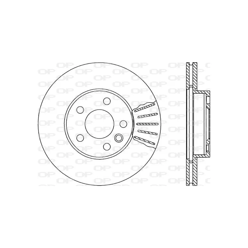 Jeu de 2 disques de frein avant OPEN PARTS BDA1676.20