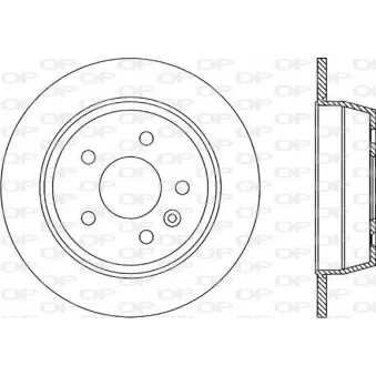 Jeu de 2 disques de frein arrière OPEN PARTS BDA1705.10