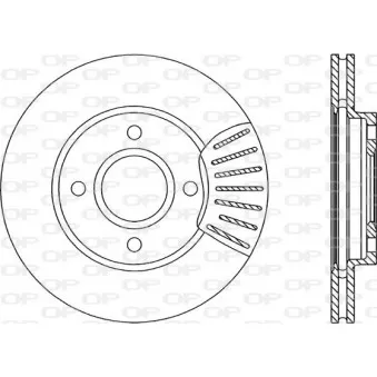 Jeu de 2 disques de frein avant OPEN PARTS BDA1739.20