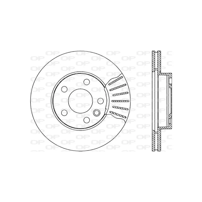 Jeu de 2 disques de frein avant OPEN PARTS BDA1843.20