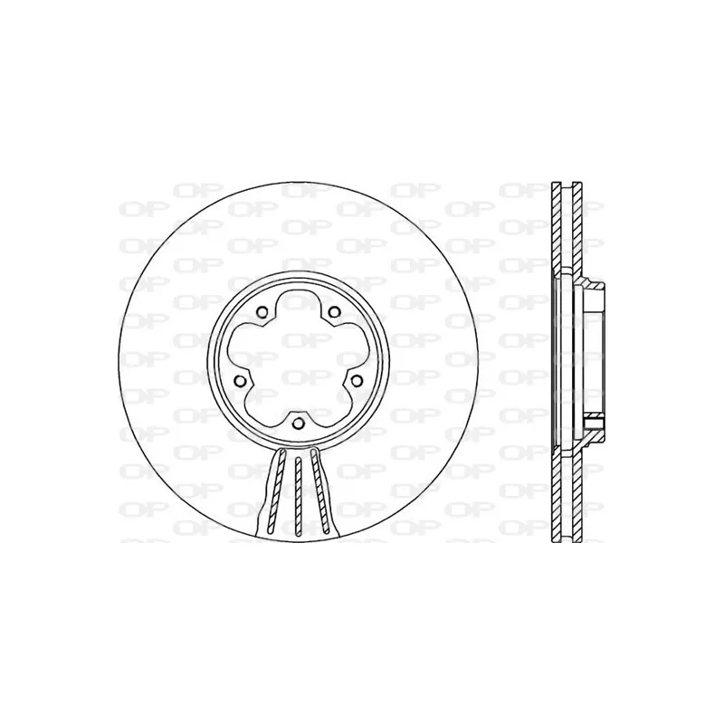 Jeu de 2 disques de frein avant OPEN PARTS BDA1946.20