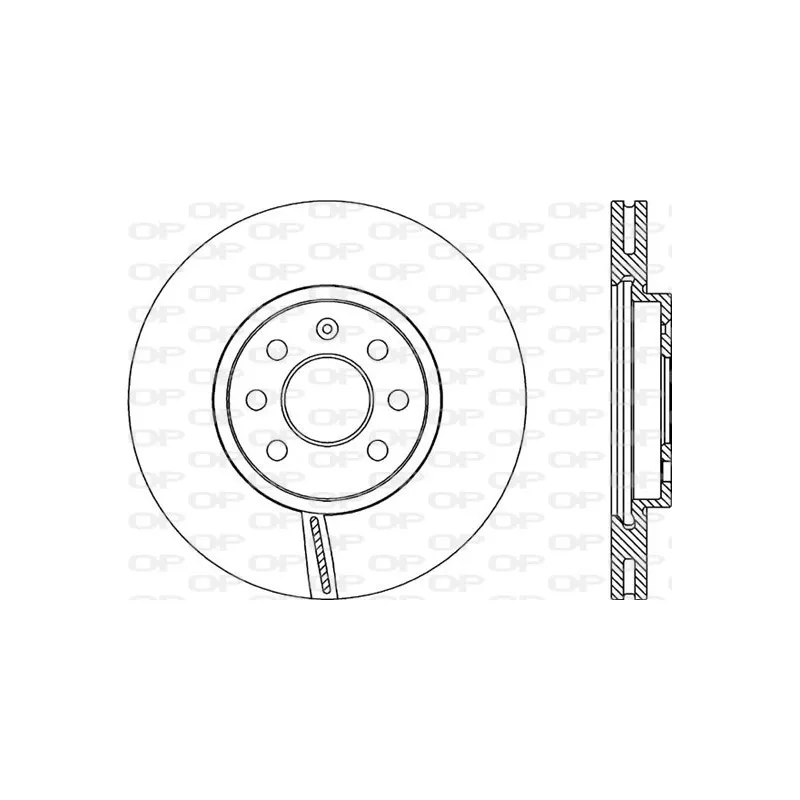 Jeu de 2 disques de frein avant OPEN PARTS BDA2074.20