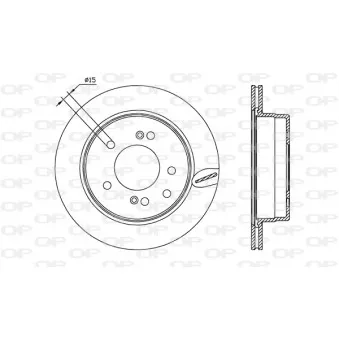 Jeu de 2 disques de frein arrière OPEN PARTS BDA2557.20