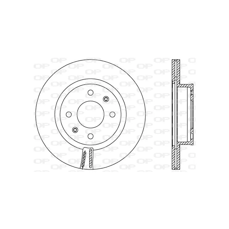 Jeu de 2 disques de frein avant OPEN PARTS BDA2558.20