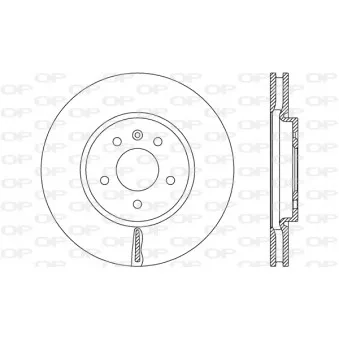 Jeu de 2 disques de frein avant OPEN PARTS BDA2668.20