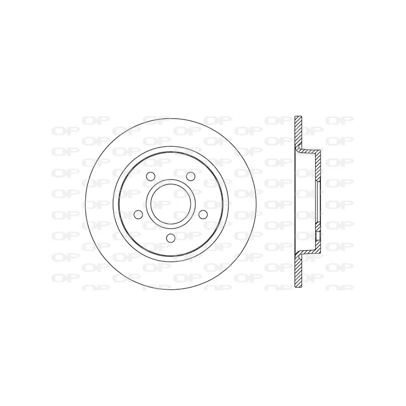 Jeu de 2 disques de frein arrière OPEN PARTS BDA2670.10