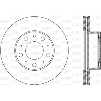 Jeu de 2 disques de frein avant OPEN PARTS BDA2801.20