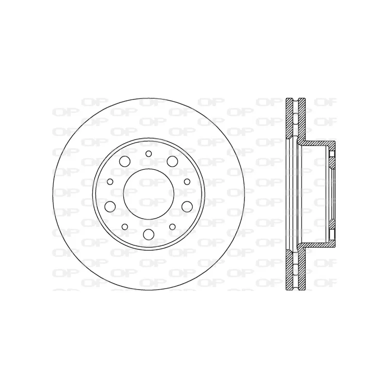 Jeu de 2 disques de frein avant OPEN PARTS BDA2801.20