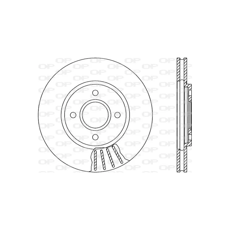 Jeu de 2 disques de frein avant OPEN PARTS BDR1181.20