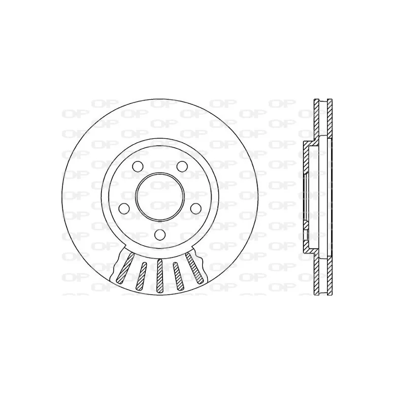 Jeu de 2 disques de frein avant OPEN PARTS BDR2090.20