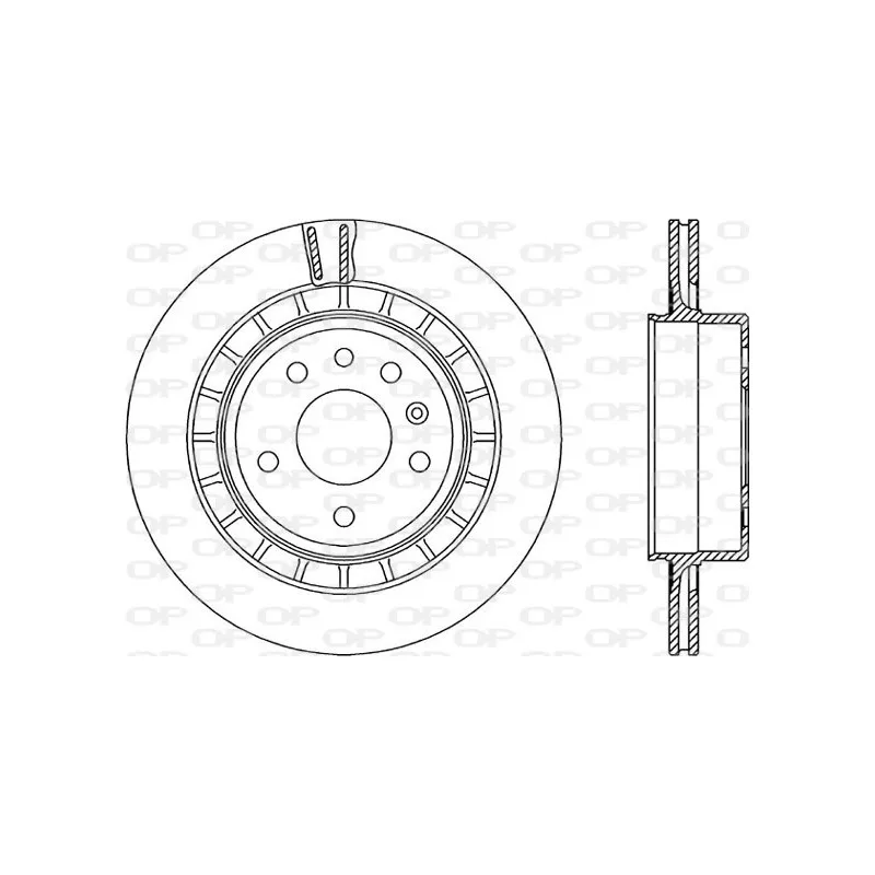 Jeu de 2 disques de frein arrière OPEN PARTS BDR2242.20