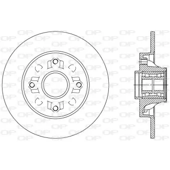 Jeu de 2 disques de frein arrière OPEN PARTS BDR2388.30