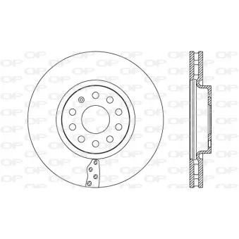 Jeu de 2 disques de frein avant OPEN PARTS BDR2657.20