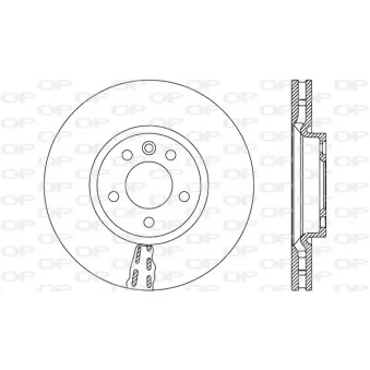 Jeu de 2 disques de frein avant OPEN PARTS BDR2664.20