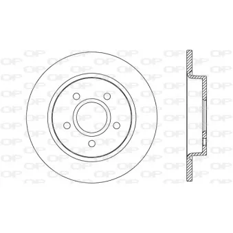 Jeu de 2 disques de frein arrière OPEN PARTS BDR2670.10