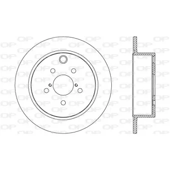 Jeu de 2 disques de frein arrière OPEN PARTS