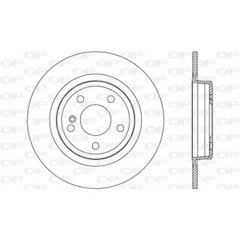 Jeu de 2 disques de frein arrière OPEN PARTS BDR2703.10