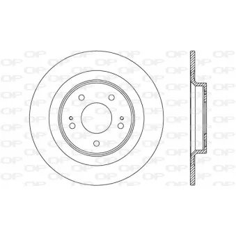 Jeu de 2 disques de frein arrière OPEN PARTS BDR2715.10