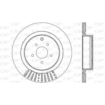 Jeu de 2 disques de frein arrière OPEN PARTS BDR2780.20