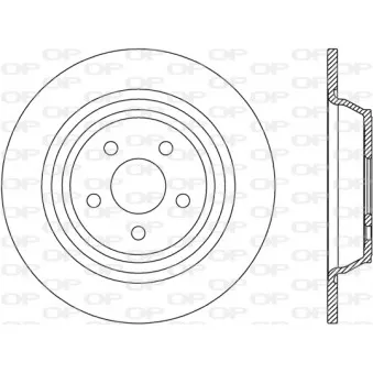 Jeu de 2 disques de frein arrière OPEN PARTS BDR2789.10