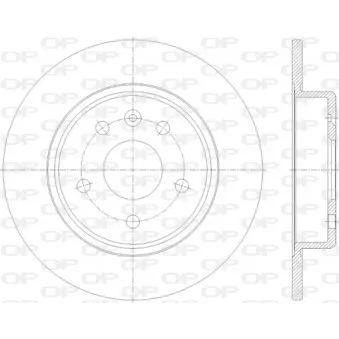 Jeu de 2 disques de frein arrière OPEN PARTS BDR2815.10