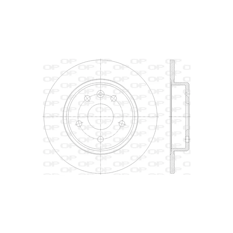 Jeu de 2 disques de frein arrière OPEN PARTS BDR2815.10