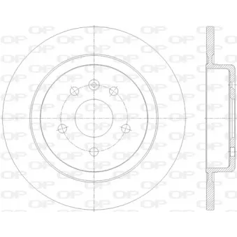 Jeu de 2 disques de frein arrière OPEN PARTS BDR2816.10