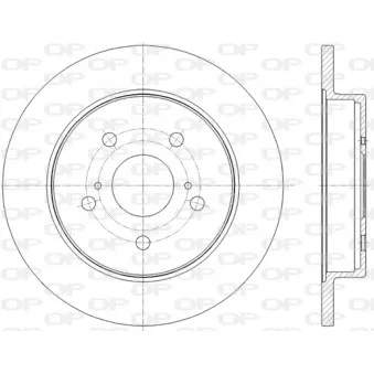 Jeu de 2 disques de frein arrière OPEN PARTS BDR2823.10